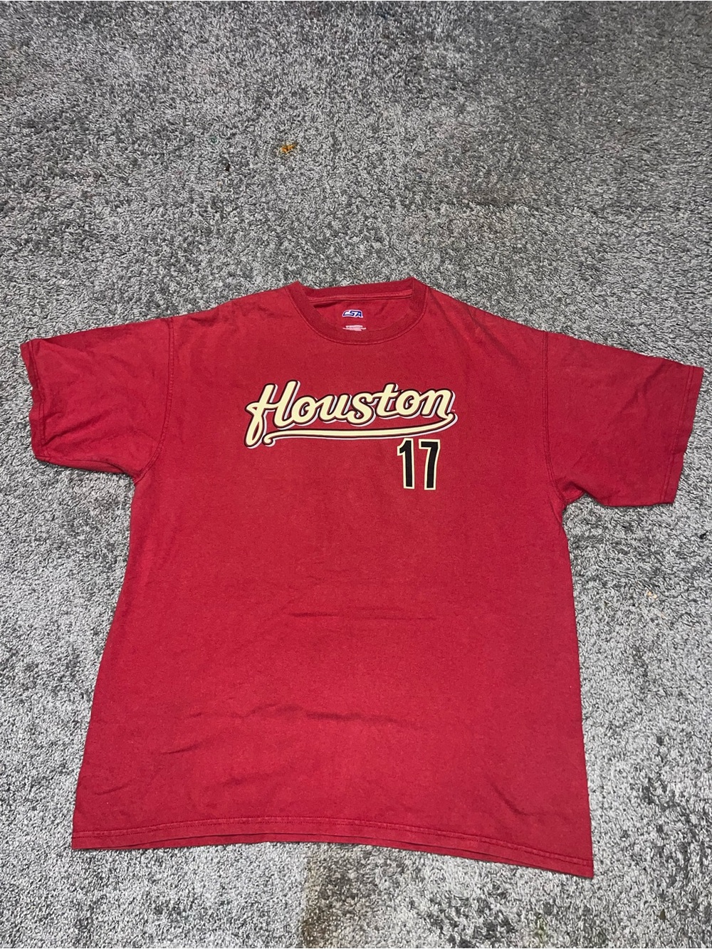 Astros berkman Red "Houston 17" Graphic Tee